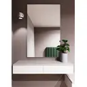 Зеркало интерьерное в алюминиевой раме настенное ONE Mirror 130x80 см серебро