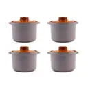 Комплект горшочков 4 шт 0.6 л Ломоносовская Керамика ColorLife 12x11.50x12 см керамика цвет сиреневый