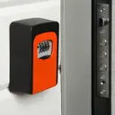 Сейф-ключница кодовая металлическая усиленная оранжевый 13x9.5 см