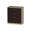 Комод Furnistyle Лайф лкм-01 3 ящика 80x40x90 см ЛДСП цвет дуб сонома/венге
