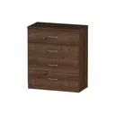 Комод Furnistyle Лайф лкм-01 3 ящика 80x40x90 см ЛДСП цвет дуб коричневый табак