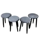 Комплект табуретов 4 шт Solarius TabMokSerChern-4 35x45x35 см дерево цвет серый