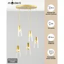 Светильник подвесной MODERLI Natali 5 ламп 10 м² цвет золото