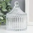 Шкатулка "Гофре и купол" прозрачная 9x6.5x6.5 см