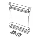 Бутылочница в модуль GTV KO-BO200PK-60 15.60x50.60x45 см сталь цвет антрацит