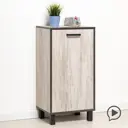 Тумба напольная Моби 45x87x34 см ЛДСП цвет серо-бежевый
