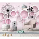 Фотообои флизелиновые Luxury walls 400x270 см для девочки 3d Одуванчик