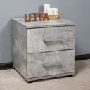 Тумба с выдвижными ящиками Letta 40x44.5x38.6 см 2 ящика ЛДСП цвет бетон