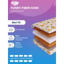 Матрас SkySleep Funny Fiber Hard 90x170 см беспружинный, односпальный, ортопедический, жесткий, кокосовый