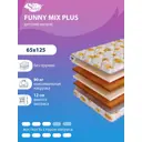 Матрас SkySleep Funny Mix Plus 65x125 см беспружинный, детский, ортопедический, латексный, кокосовый