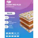 Матрас SkySleep Funny Mix Plus 90x220 см беспружинный, односпальный, ортопедический, латексный, кокосовый
