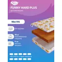 Матрас SkySleep Funny Hard Plus 90x195 см беспружинный, односпальный, ортопедический, жесткий, кокосовый