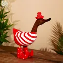 Интерьерный сувенир "Уточка в красном" 25x7x25 см