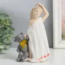 Сувенир "Девочка с мишкой" цветной 16.5x7x11 см