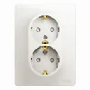Розетка двойная Schneider Electric Glossa GSL000626 с заземлением цвет перламутровый 2 шт.