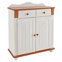 Комод Dipriz Адель 2 ящика 90x40x103 см дерево цвет белый/красно-коричневый