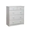 Комод Dipriz Хаба Д.2301.1 5 ящиков 75x35x80 см дерево цвет белый