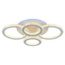 Люстра потолочная светодиодная Profit Light 8017/2+2 WHT с пультом управления 15 м² регулируемый белый свет цвет белый