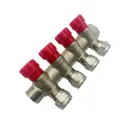 Коллектор Vieir на 4 выхода 1"x1/2" латунь