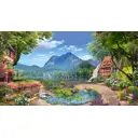 Фотообои флизелиновые DeliceDecor И 1799 Сказочный сад 500x270см