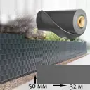 Лента заборная Wallu темно-серая Ral 7015 50мм х 32 м 1.6 м.кв и 50 зажимов