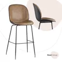 Стул барный 46x113x54 см Стул Груп Beetle PU экокожа бежевый