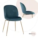 Стул кухонный Стул груп турин 87x56x48 см велюр цвет синий 8329 velvet blue
