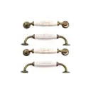 Мебельная ручка-скоба 150x150x25мм 128мм бронза 4шт