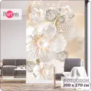 Фотообои флизелиновые Bartonwall 200x270 см 3d Абстракция Цветы Шар