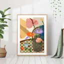 Постер 28 картин "Яркие цветы в вазе" 50x40 см