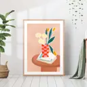 Постер 28 картин "Столик с вазой" 70x50 см