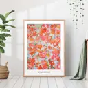 Постер 28 картин "Абстракция красные цветы" 50x40 см