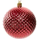 Елочное украшение Шар с объемным узором Christmas ø8 см цвет розовый