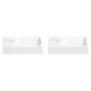 Подвесная накладная раковина Wellsee WC Area 151804001 прямоугольная 45 см цвет белый глянец 2 шт