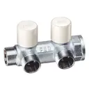 Коллектор Far на 2 выхода 1"x1/2" евроконус латунь