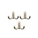 Крючок двухрожковый малый H5592S брашированная античная бронза 3 шт.