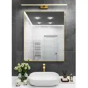 Зеркало интерьерное в алюминиевой раме настенное ONE Mirror 110x90 см золото