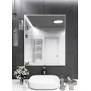 Зеркало интерьерное в алюминиевой раме настенное ONE Mirror 110x80 см белое