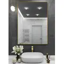 Зеркало интерьерное в алюминиевой раме настенное ONE Mirror 120x80 см золото