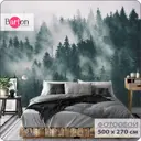 Фотообои флизелиновые Bartonwall 500x270 см Лес в тумане