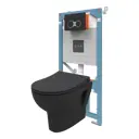 Комплект инсталляция с унитазом Vitra Stern 9016B083-7203 цвет черный