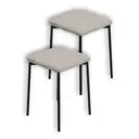 Комплект табуретов 2 шт Estente 35x45x35 см сталь/дерево цвет серый