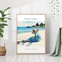 Постер 28 картин "Эдвард Хоппер художница на пляже репродукция" 50x40 см