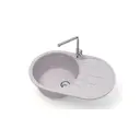 Врезная мойка Glanz J110G036-K 45x73x21.50 см кварц цвет светло-серый