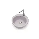 Врезная мойка Glanz J030G036-K 47.50x47.50x18 см кварц цвет светло-серый