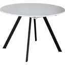 Кухонный стол круглый Домотека Вита 110-147x75x110 см ЛДСП цвет белый/черный