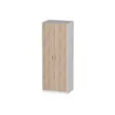 Шкаф распашной Furnistyle Лайф ЛШО-06 80x215x60 см ЛДСП цвет светлое дерево/дуб сонома