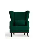 Кресло Диван не мебель Оскар Max 75x90x85 см велюр цвет темно-зеленый