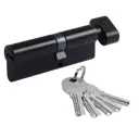 Цилиндр замка личинка Нора-М ЛПВ-90 (50-40в) асимметричный с вертушкой черный