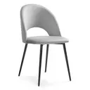 Стул Woodville Ирре 49x82.50x52 см велюр цвет черный/светло-серый
